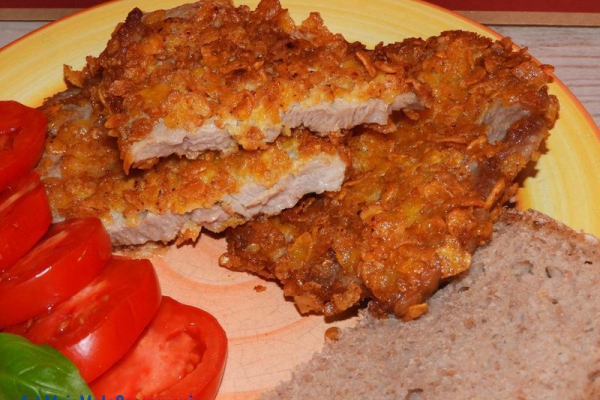 Aromatyczne kotlety z karczku panierowane w kukurydzy