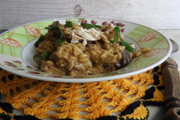 Risotto z perliczką