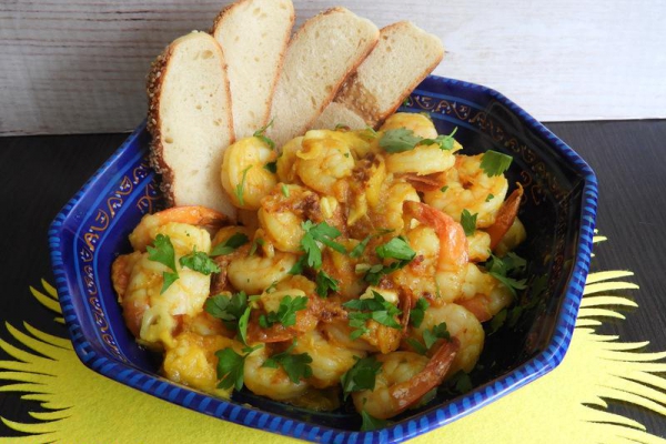 Krewetki z mango i curry wg Jamie go Olivera
