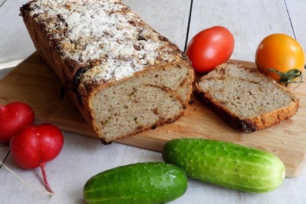 Chleb żytni z prażoną cebulką na zakwasie