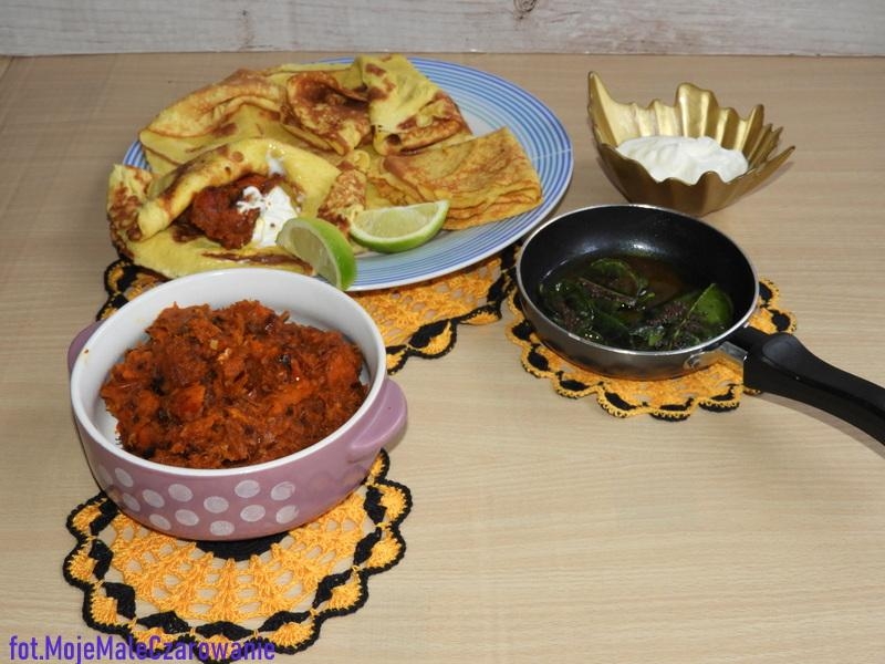 Pikantne pure z dyni z omleśnikami