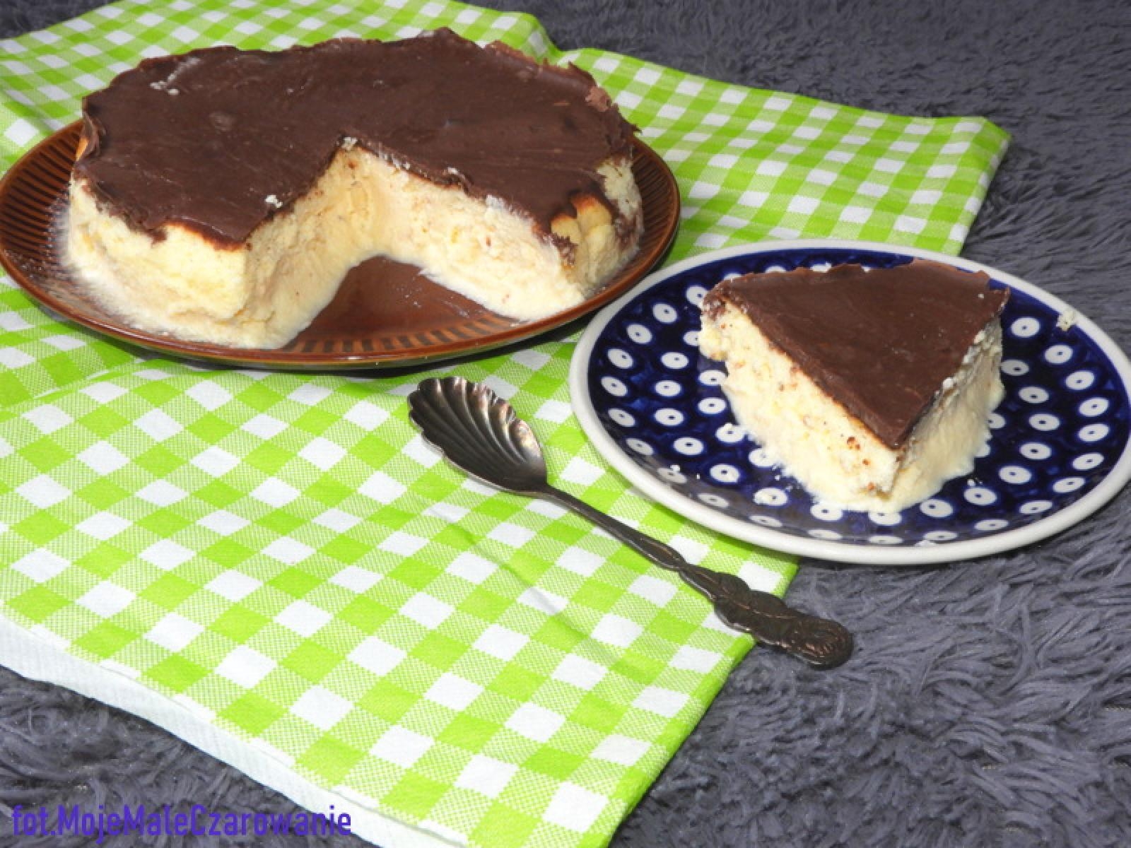 Piankowy sernik z czekoladą