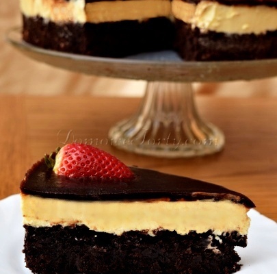 Czekoladowe Brownie z masą serową