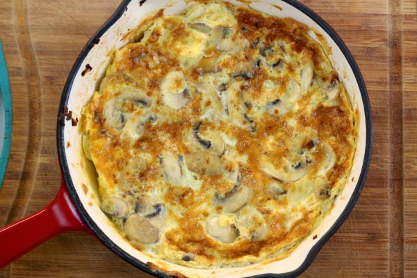 Frittata z pieczarkami