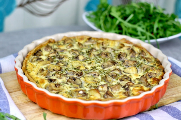 Tarta z pieczarkami