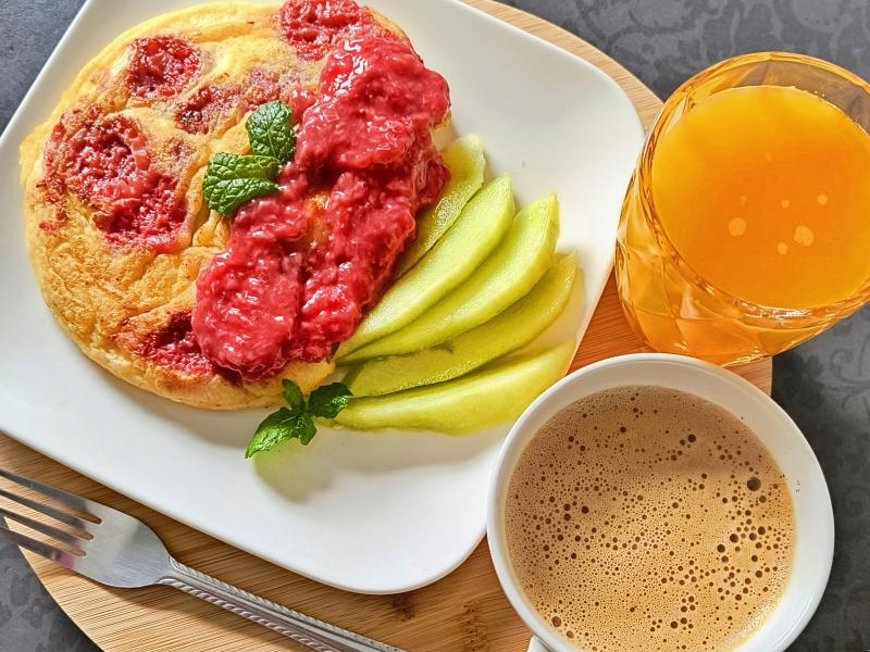 Omlet z malinami