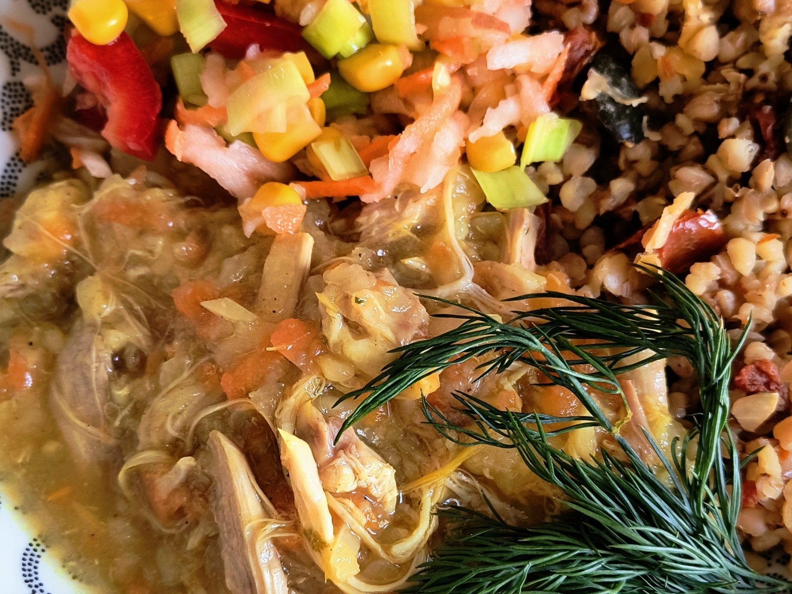 Potrawka z kurczaka po rosole