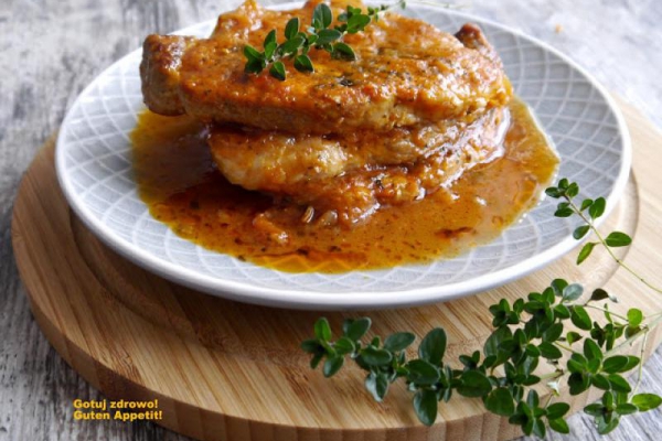 Schab pomidorowo - kokosowy duszony z cebulą. Dieta szybka przemiana - faza III