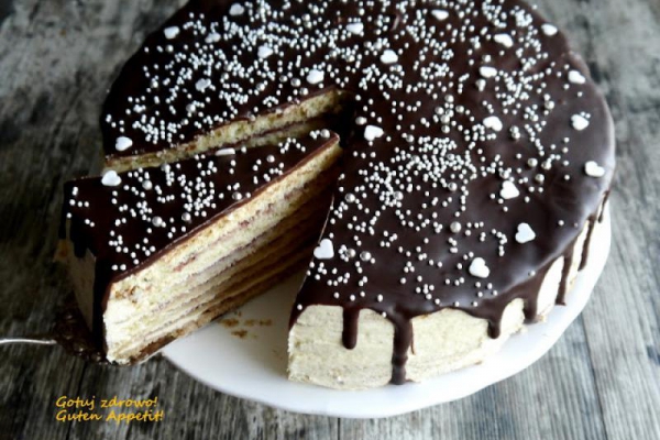 Prinzregenttorte - tort księcia regenta - słodki tort bez cukru
