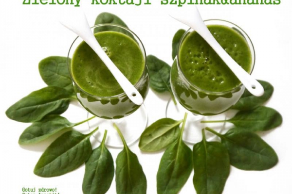 Zielony koktajl odchudzający szpinak & ananas