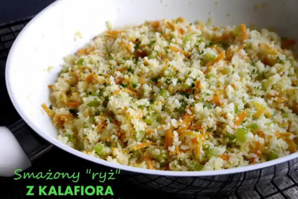 Smażony  ryż  z kalafiora z warzywami