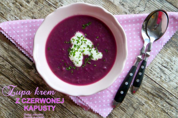 Zupa krem z czerwonej kapusty