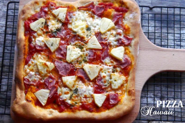 Pizza orkiszowa Hawaii-pyszna