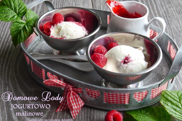 Domowe lody jogurtowo-malinowe