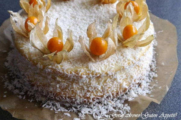 Kokosowy sernik z Physalis