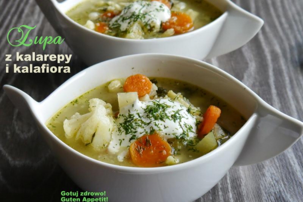 Zupa z kalarepy i kalafiora