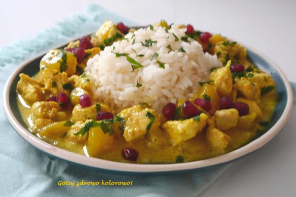 Kurczak curry z mango
