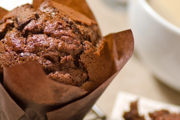 Fit czekoladowe muffiny na bazie mąki pełnoziarnistej