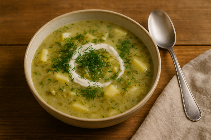 Zupa ogórkowa z ogórkami małosolnymi (sezonowa, comfort)