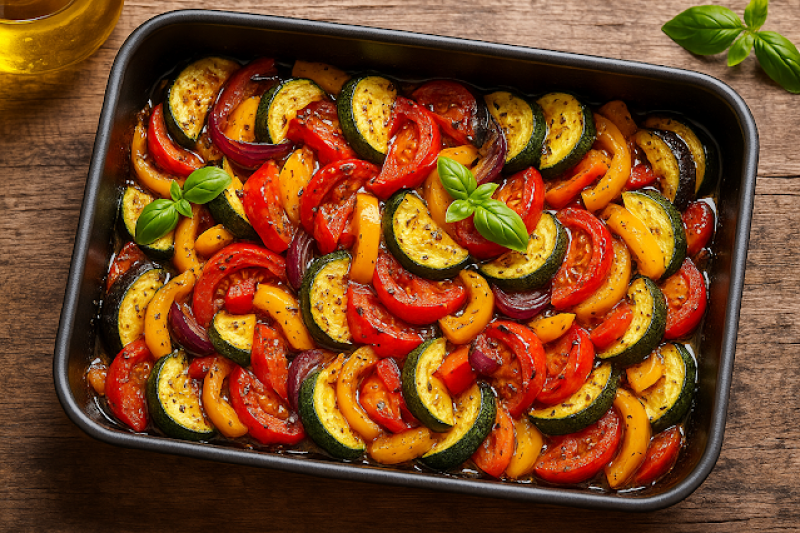 Pieczone ratatouille – warzywny obiad z piekarnika (30–40 min)