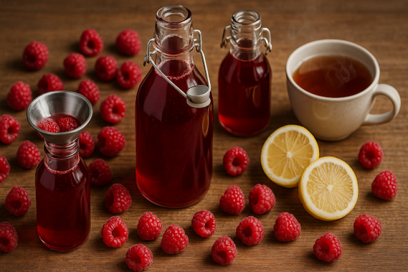 Syrop malinowy do herbaty – domowy, na zimę