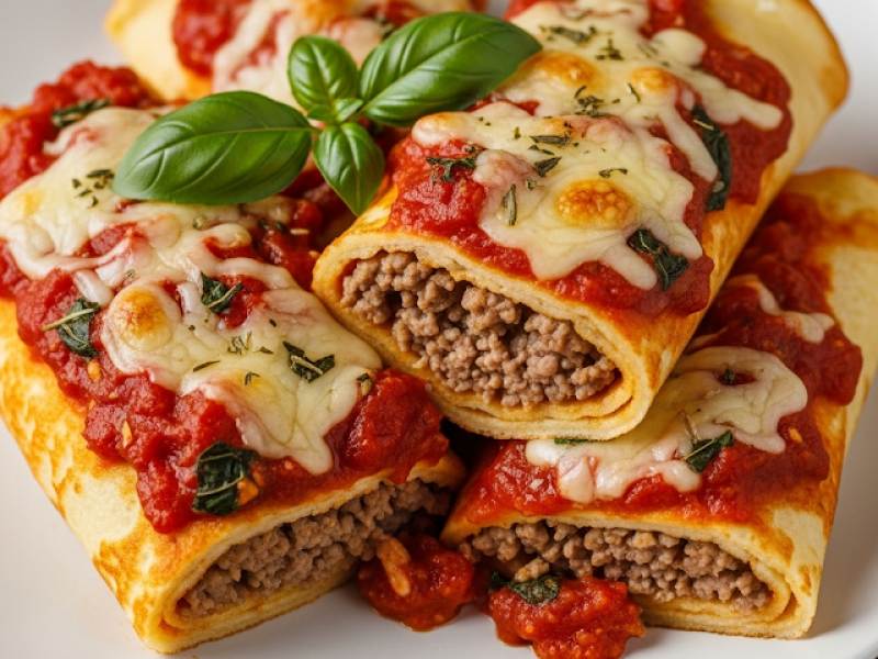 Zapiekane Naleśniki z Mięsem i Sosem Pomidorowym – idealny obiad a la lasagne light