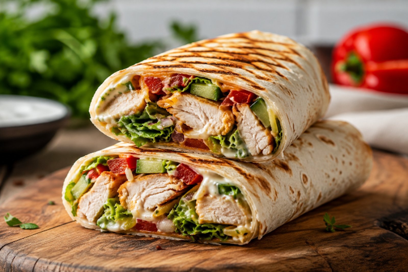 Fit wrap z kurczakiem – szybki lunchbox do szkoły i pracy