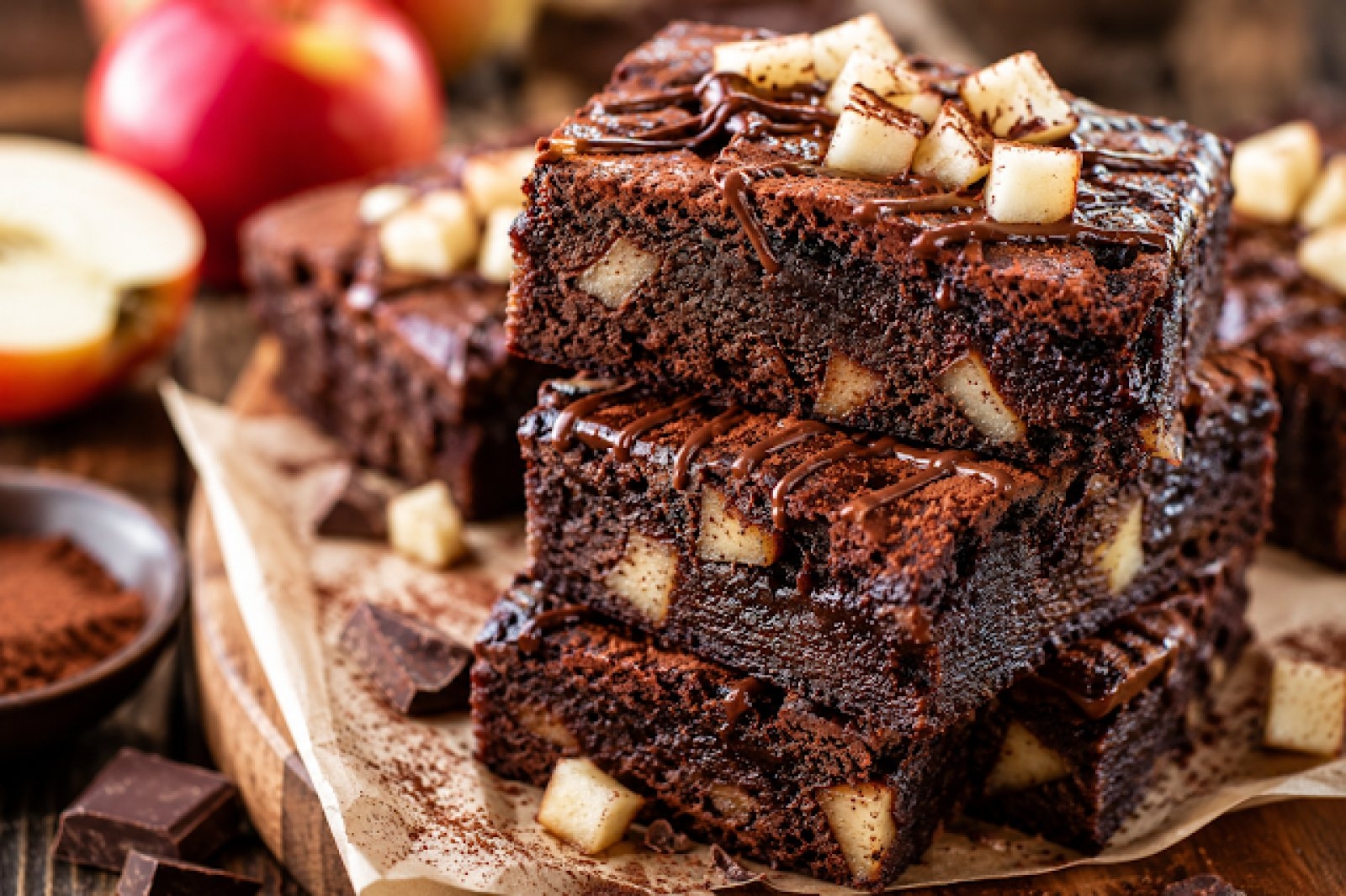Fit brownie z jabłkami – bez mąki i cukru, prosty przepis