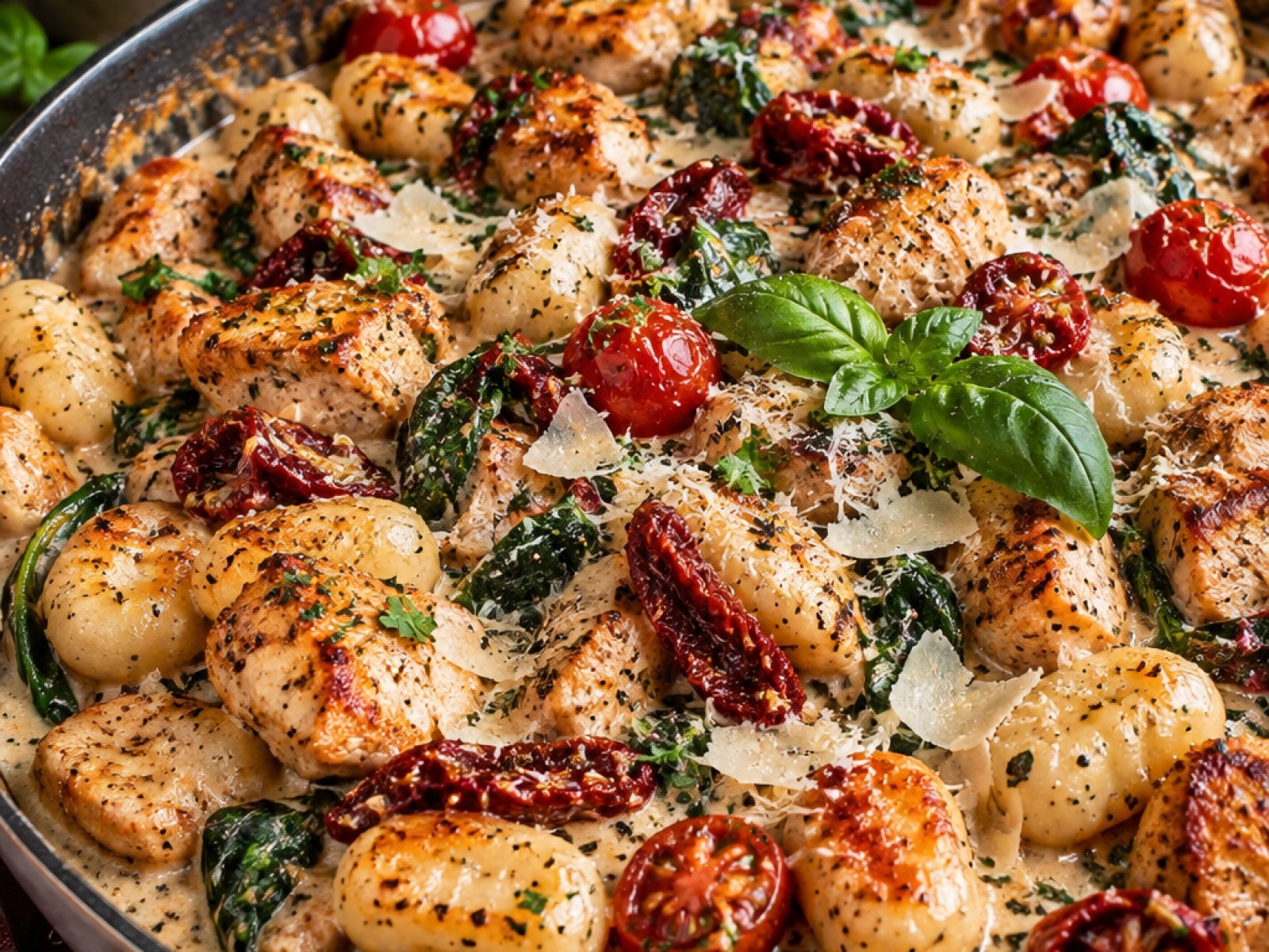 Fit gnocchi z kurczakiem w kremowym sosie – szybki obiad w 25 minut