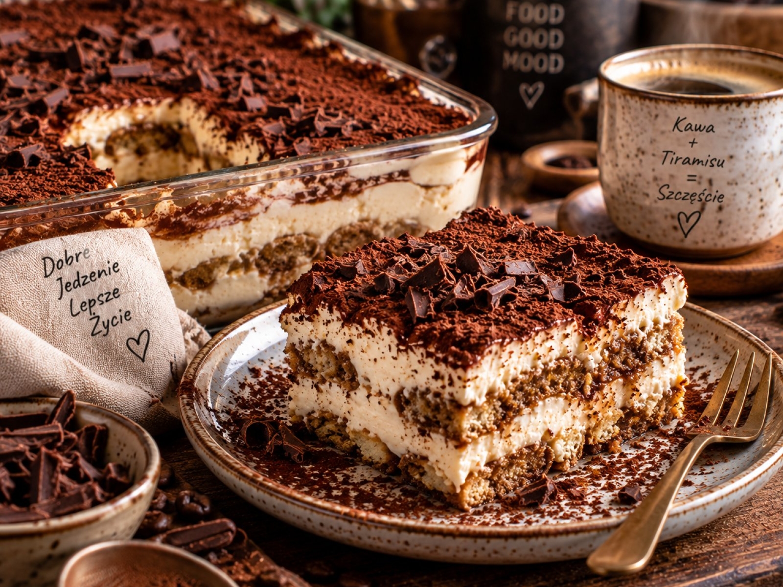 Fit Tiramisu na Blaszce – Wysokobiałkowe Tiramisu Bez Pieczenia