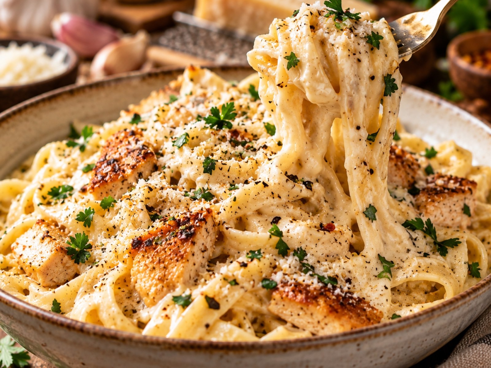 Garlic Parmesan Cottage Cheese Pasta – kremowy proteinowy makaron