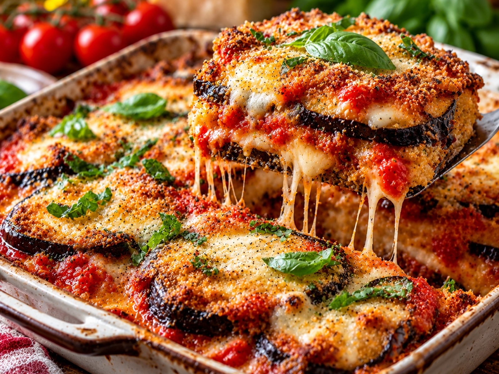 Bakłażan po parmeńsku – chrupiący, pieczony z serem