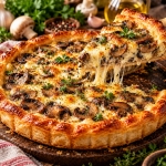 Tarta z pieczarkami i...