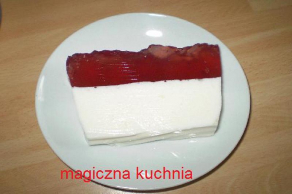 Sernik jogurtowy na zimno z galaretką (dieta Dukana, faza I)