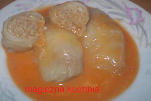 Gołąbki mięsno-otrębowe w sosie pomidorowym (dieta Dukana, faza II)