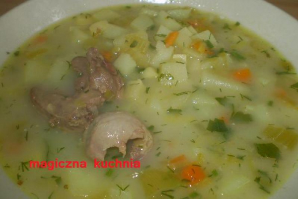 Zupa porowa na podrobach