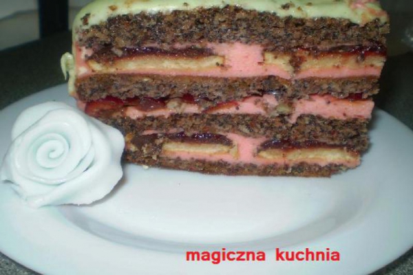 Tort czereśniowo-wiśniowy z delicjami