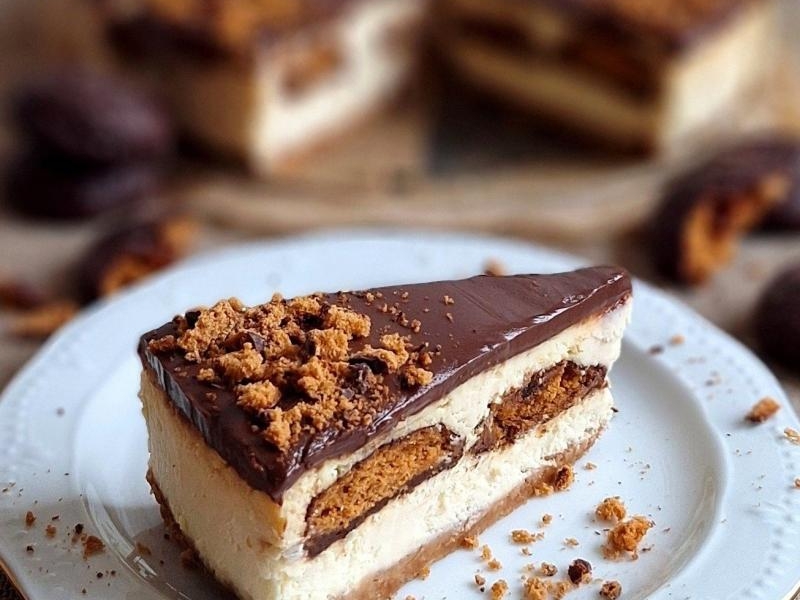 Sernik pomarańczowy z pierniczkami