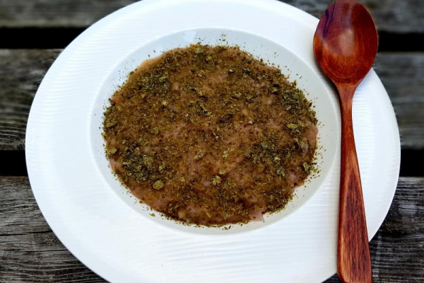 Mela risolio condita con polvere di cappero u R.