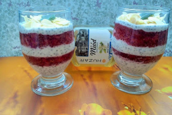 Pasiasty pudding chia z truskawkami