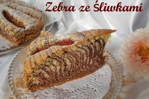 Zebra ze śliwkami