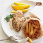 PEACH CHICKEN AND FRIES