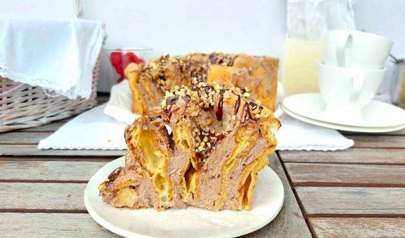 Karpatka czekoladowa w poprzek