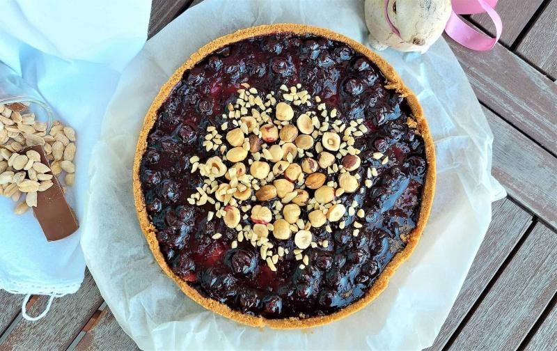 Sernik czekoladowo-orzechowy