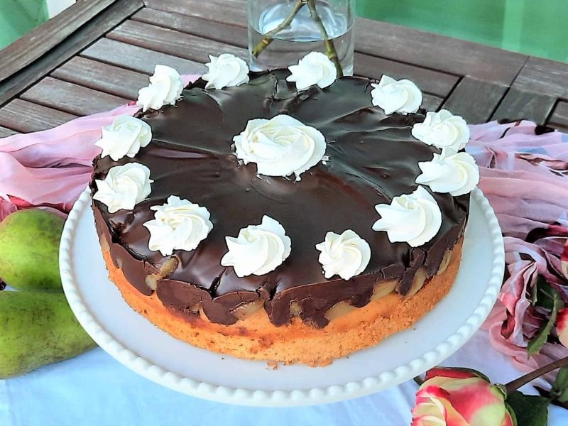 Ciasto gruszkowe z czekoladą