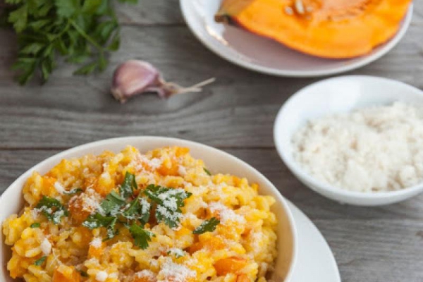 Risotto z dynią i z parmezanem