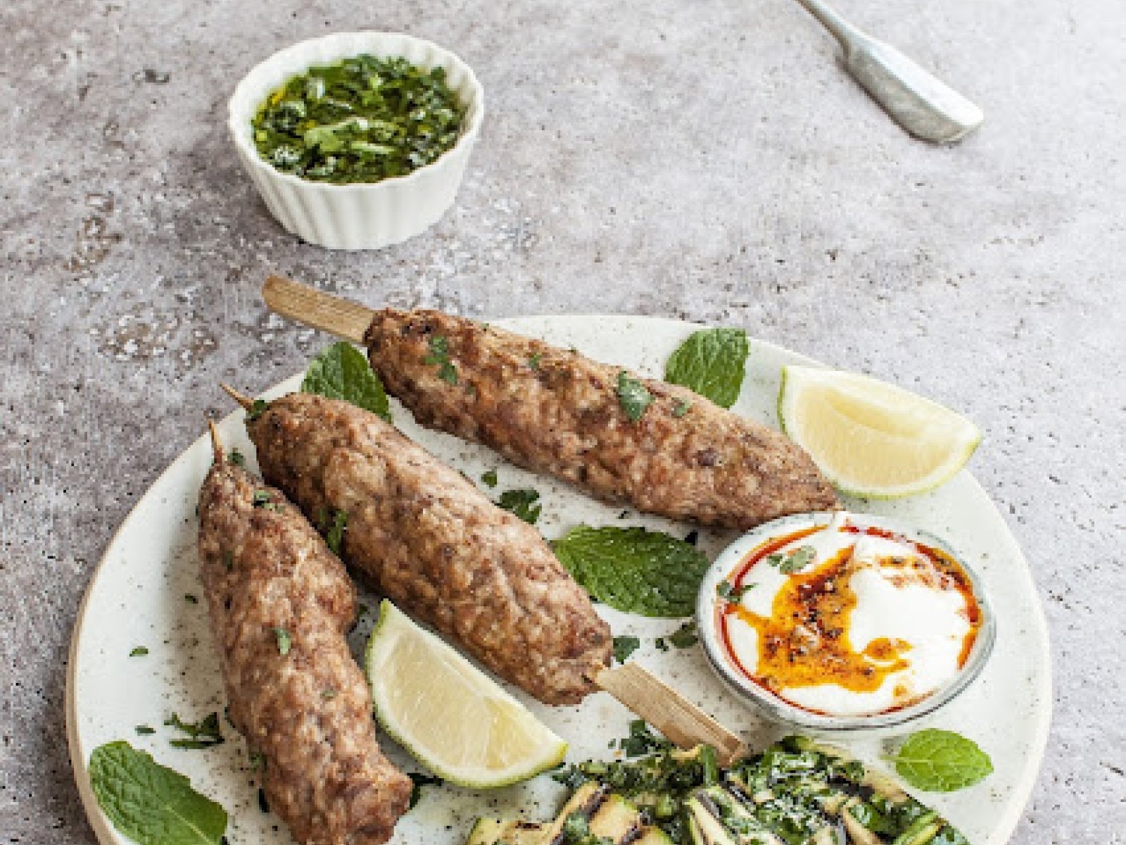 Kofty z indyka domowy kebab na patyku