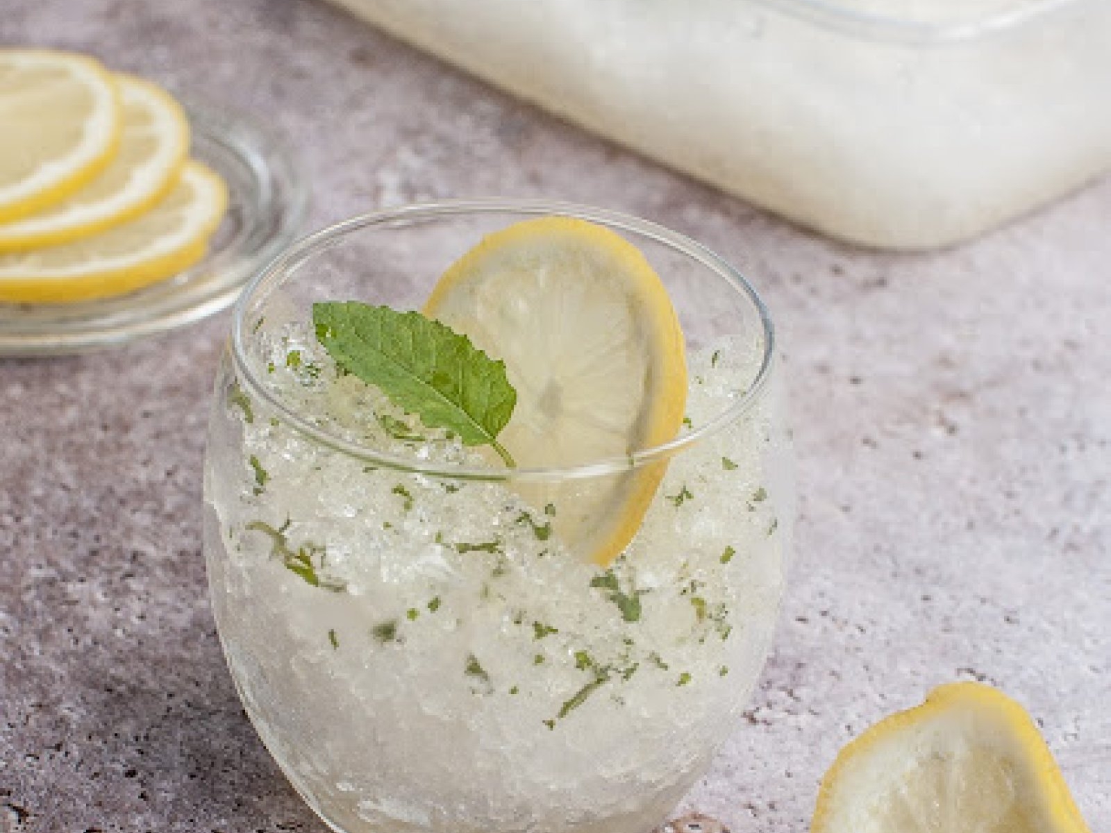 Granita z zielonej herbaty