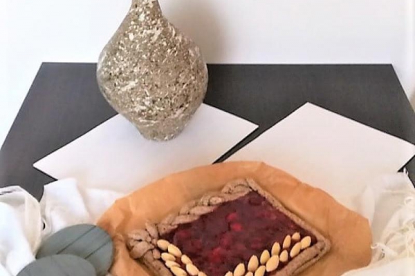 Mazurek truskawkowy (vege)