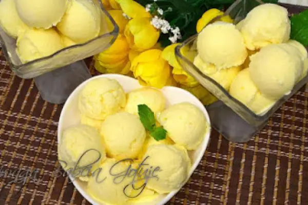Domowe lody z mango | bez jajek | bez maszynki i mieszania